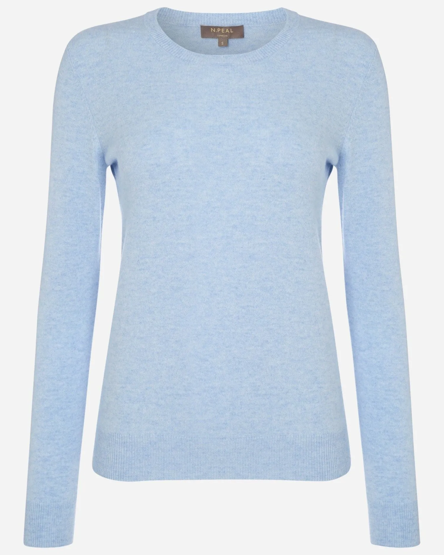 Women N.Peal Blue | Classic Cashmere*Women's Evie Classic Round Neck Cashmere Sweater
