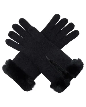 Women N.Peal Fur Trim Accessories | Gloves*Women's Fur Trim Cashmere Gloves