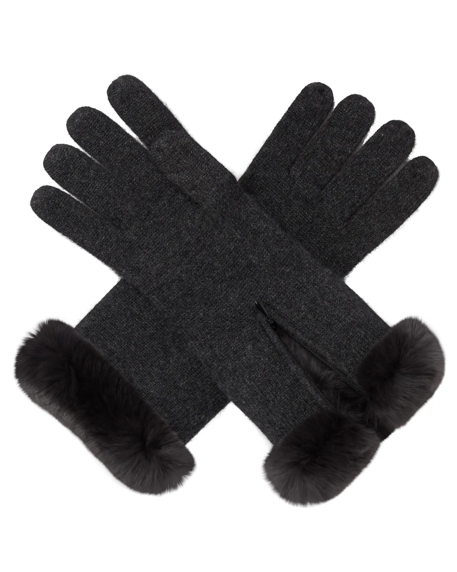 Women N.Peal Fur Trim Accessories | Gloves*Women's Fur Trim Cashmere Gloves