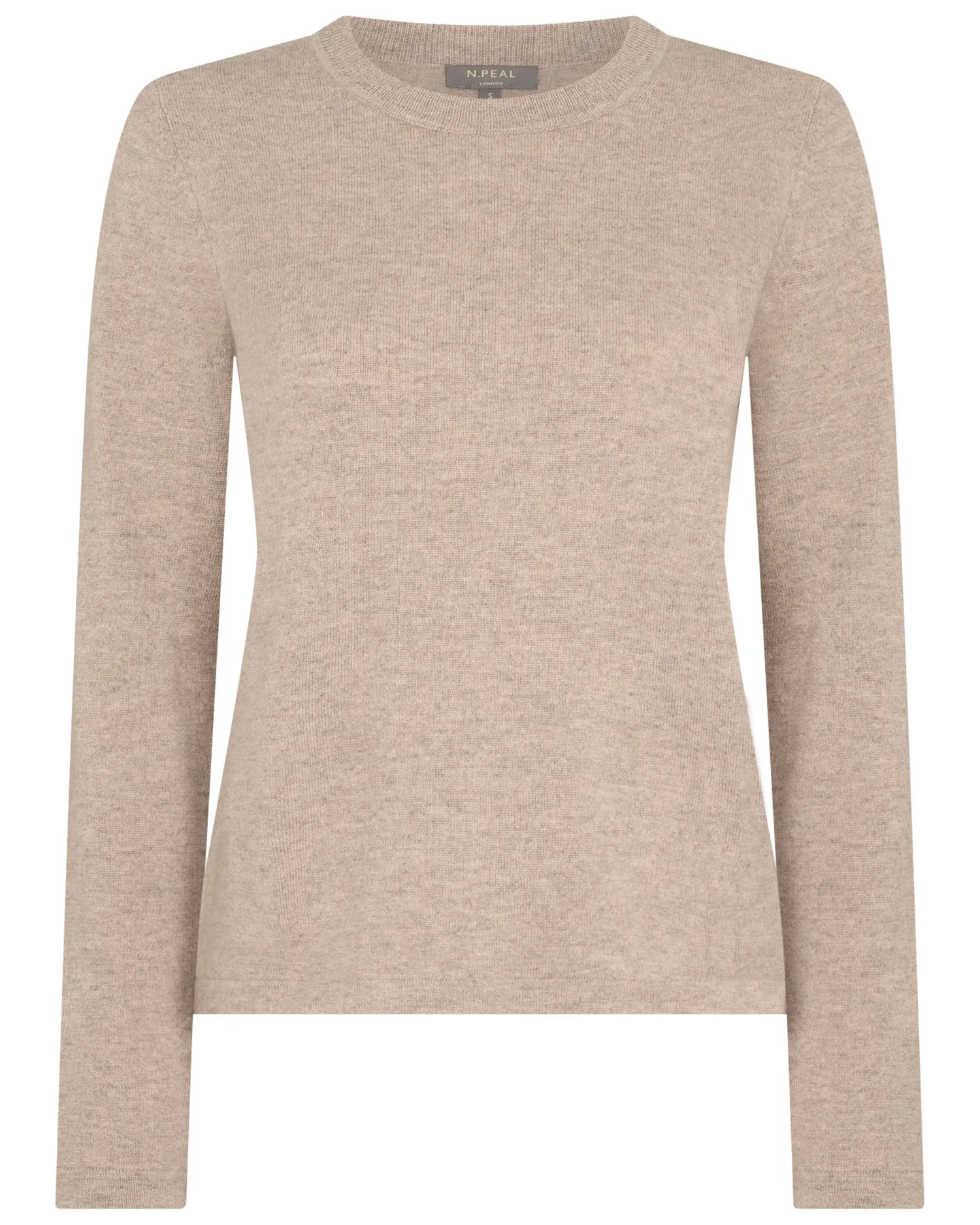 Women N.Peal Natural | Brown*Women's Hallie Round Neck Cashmere Sweater