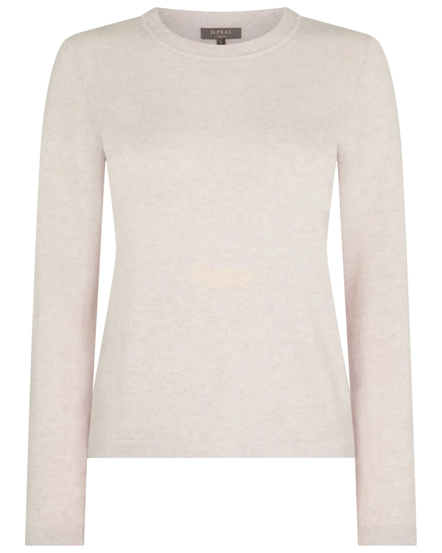 Women N.Peal White | Natural*Women's Hallie Round Neck Cashmere Sweater