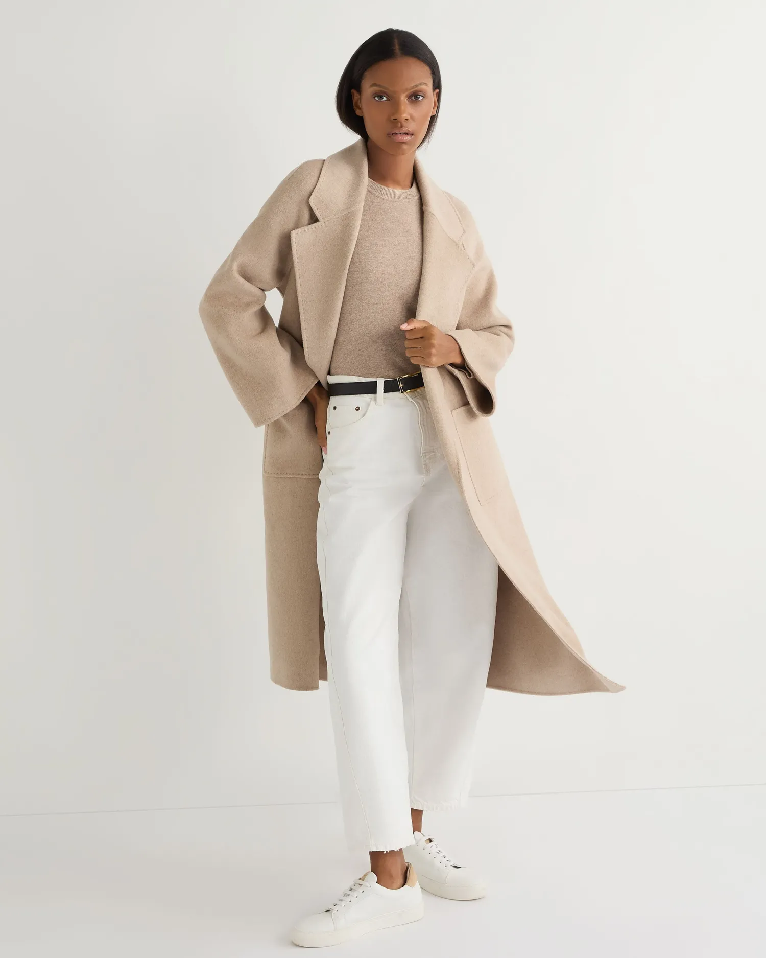 Women N.Peal Natural | Brown*Women's Hallie Round Neck Cashmere Sweater