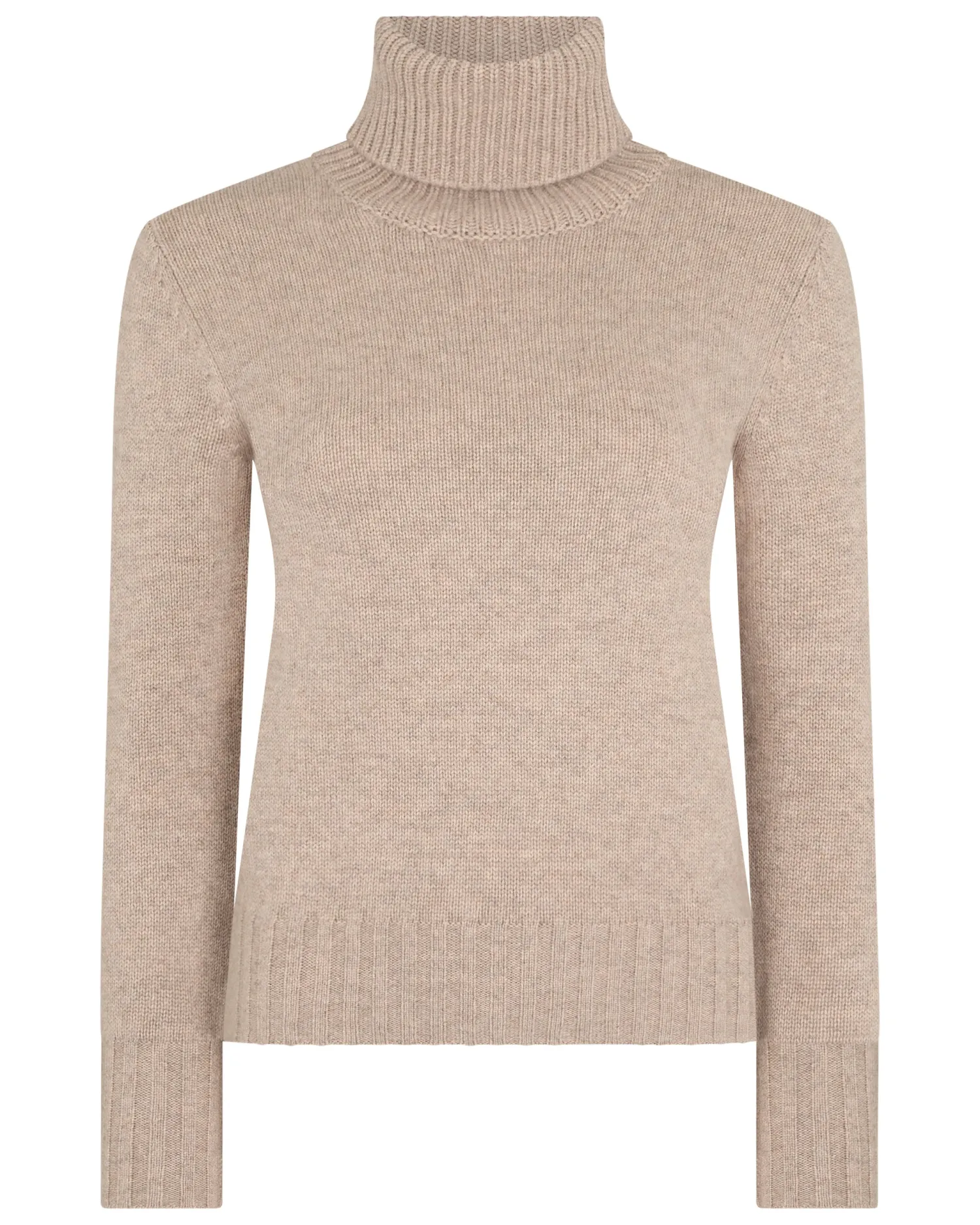 Women N.Peal Natural | Brown*Women's Hazel Chunky Turtle Neck Cashmere Sweater