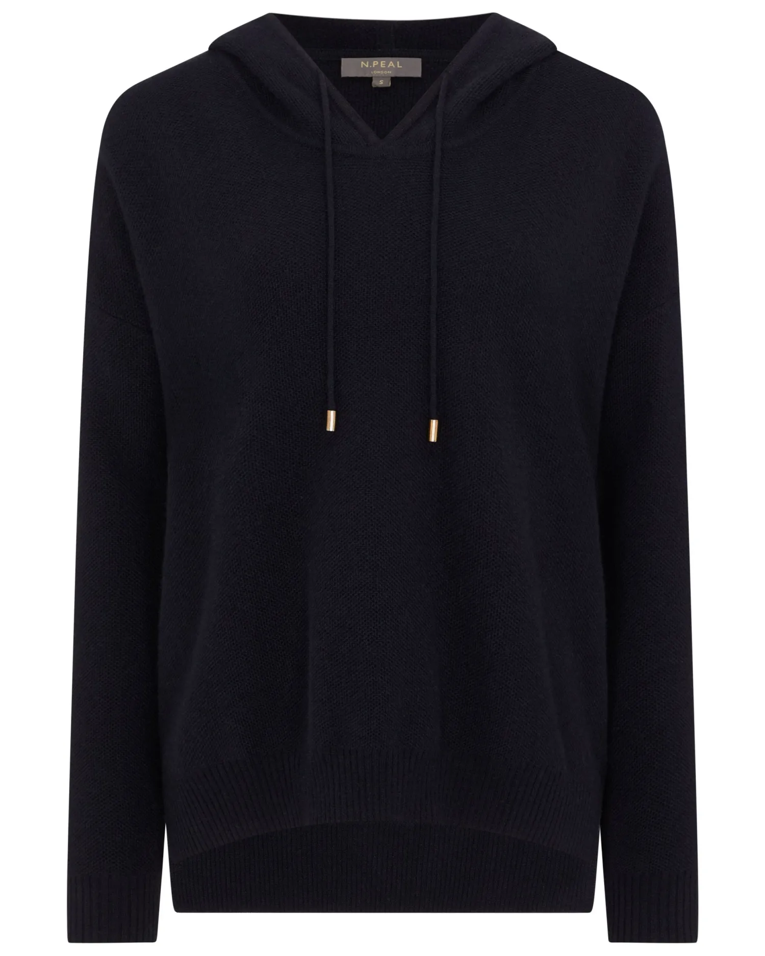 Women N.Peal Navy | Blue*Women's Honeycomb Hooded Cashmere Sweater