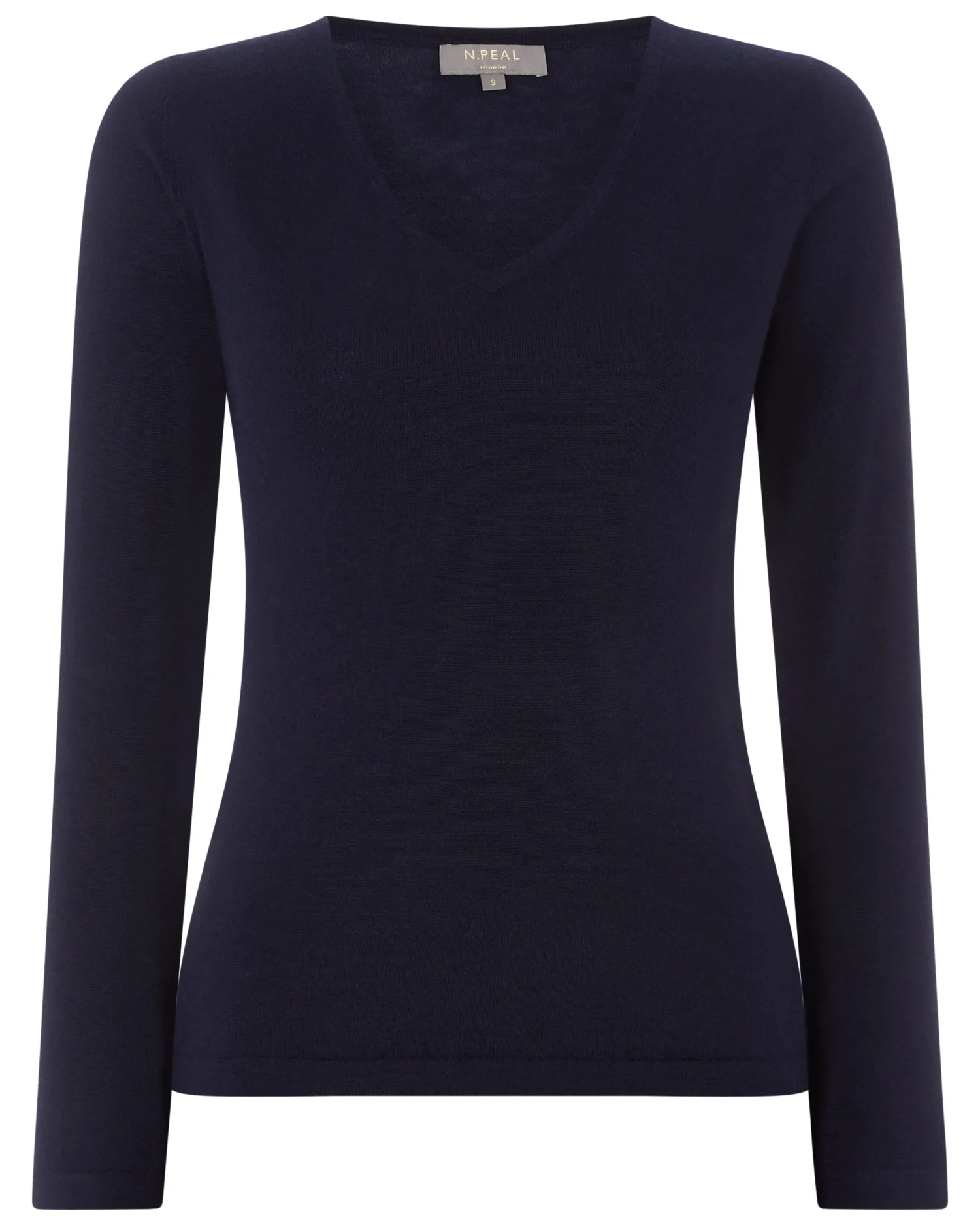 Women N.Peal Navy | Blue*Women's Imogen Superfine Cashmere V Neck Sweater