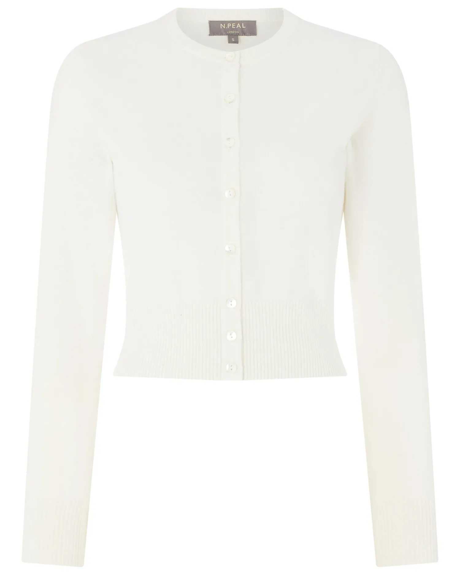 Women N.Peal White | Natural*Women's Ivy Cropped Cashmere Cardigan