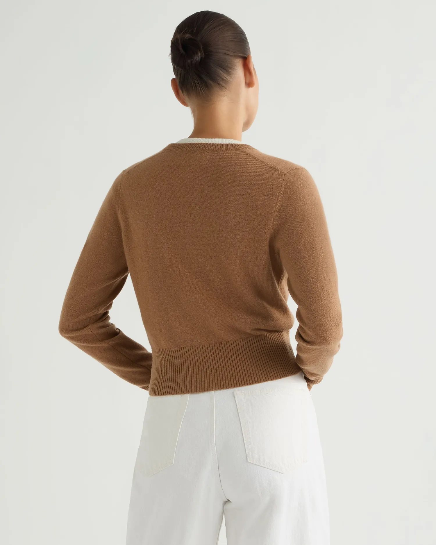 Women N.Peal Brown | Classic Cashmere*Women's Ivy Cropped Cashmere Cardigan