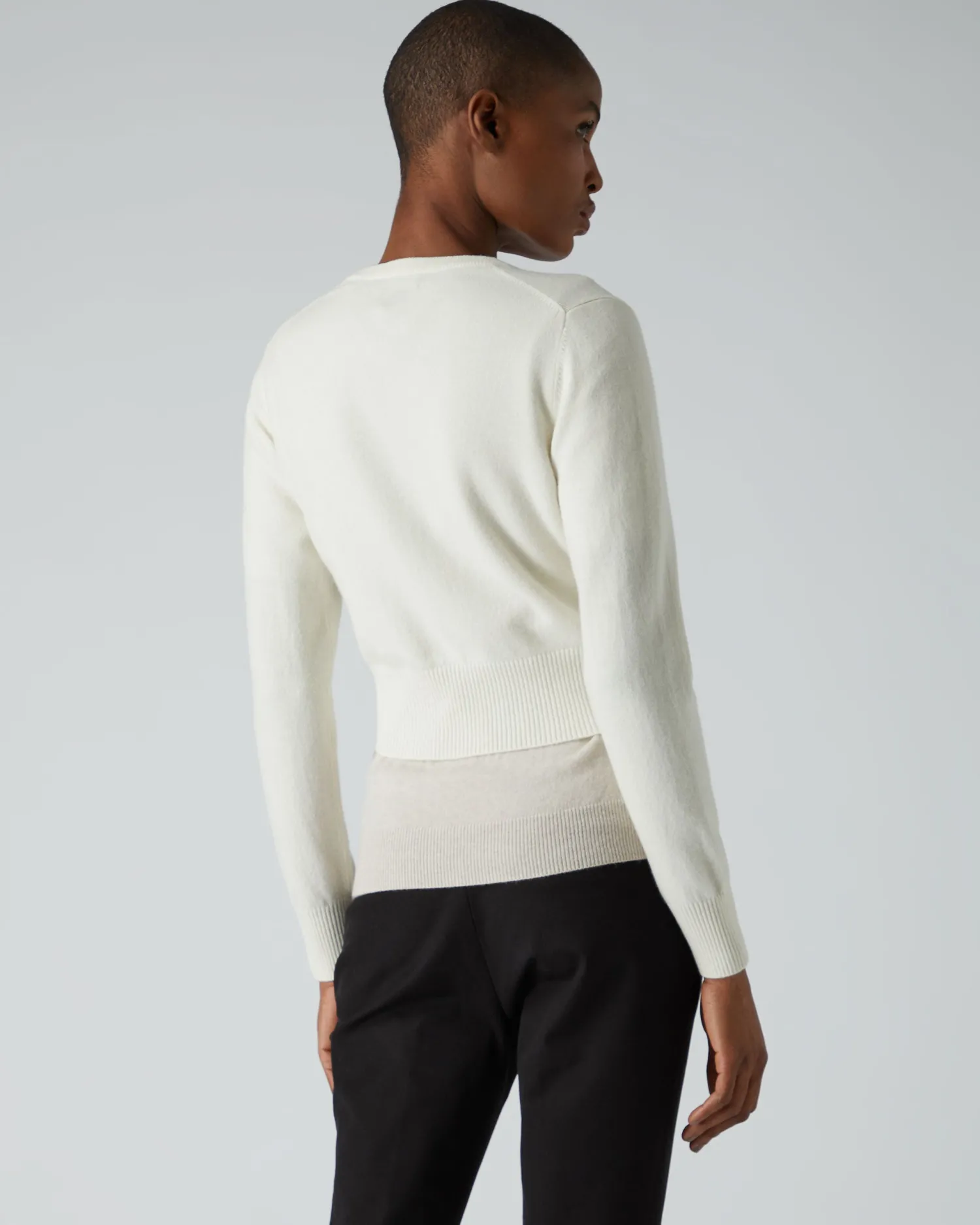 Women N.Peal White | Natural*Women's Ivy Cropped Cashmere Cardigan
