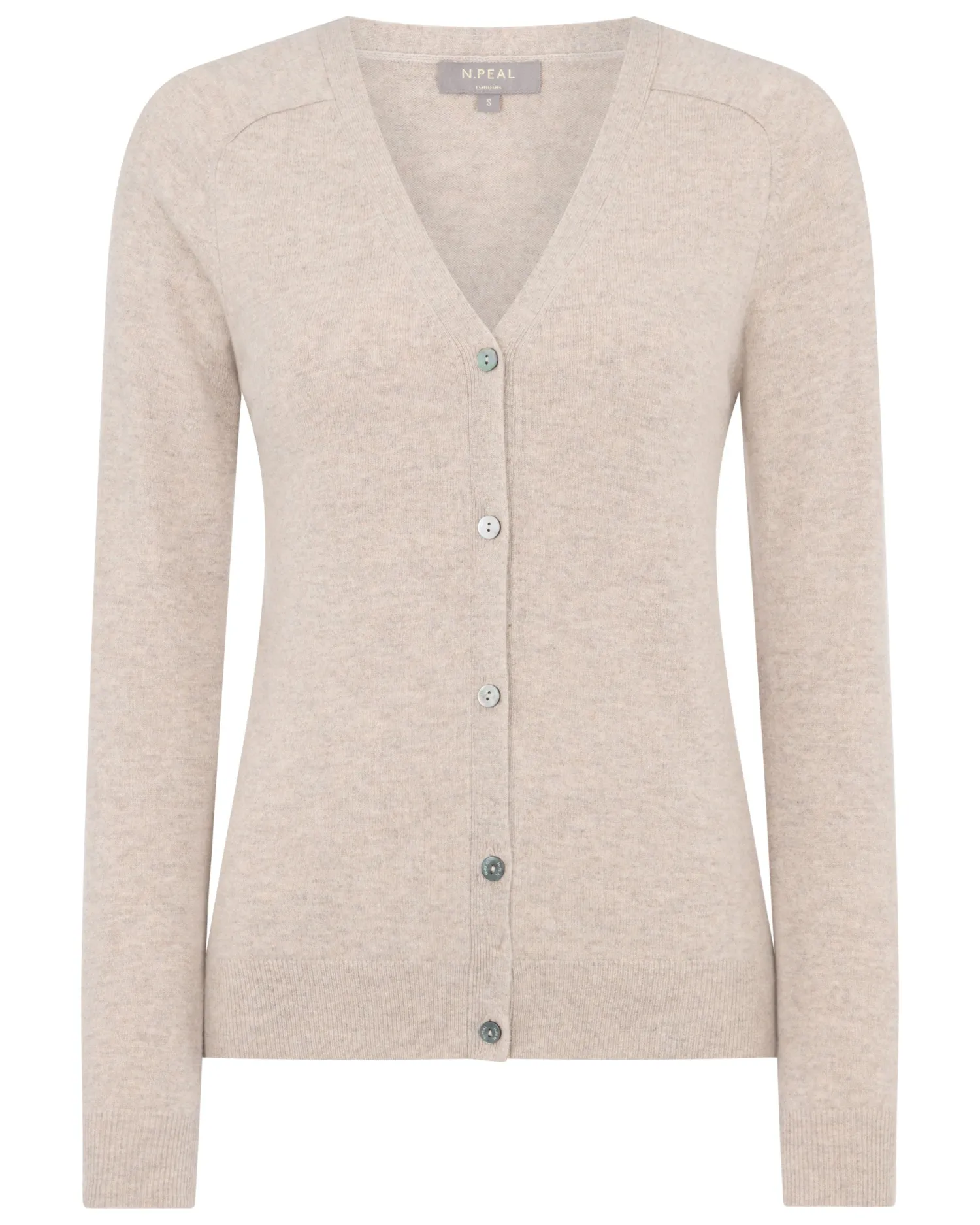 Women N.Peal Natural | Brown*Women's Lara V Neck Cashmere Cardigan