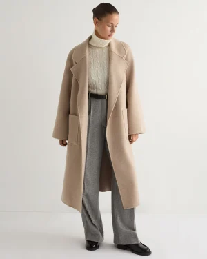 Women N.Peal White | Natural*Women's Longline Woven Coat