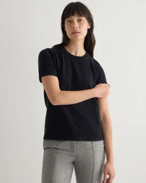 Women N.Peal Navy | Blue*Women's Lottie Cashmere T-Shirt