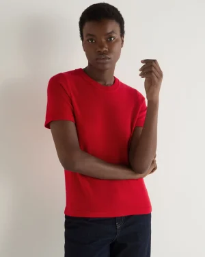 Women N.Peal Red | Classic Cashmere*Women's Lottie Cashmere T-Shirt