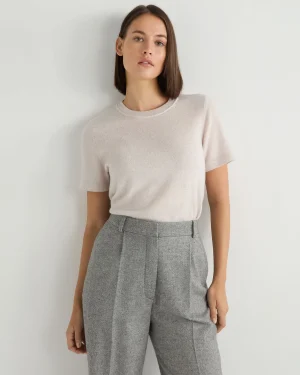 Women N.Peal White | Natural*Women's Lottie Cashmere T-Shirt