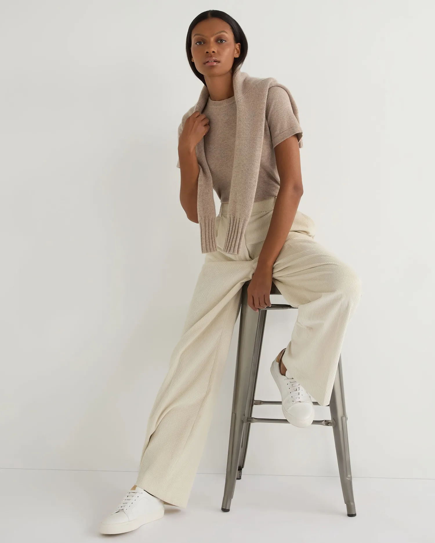 Women N.Peal Natural | Brown*Women's Lottie Cashmere T-Shirt