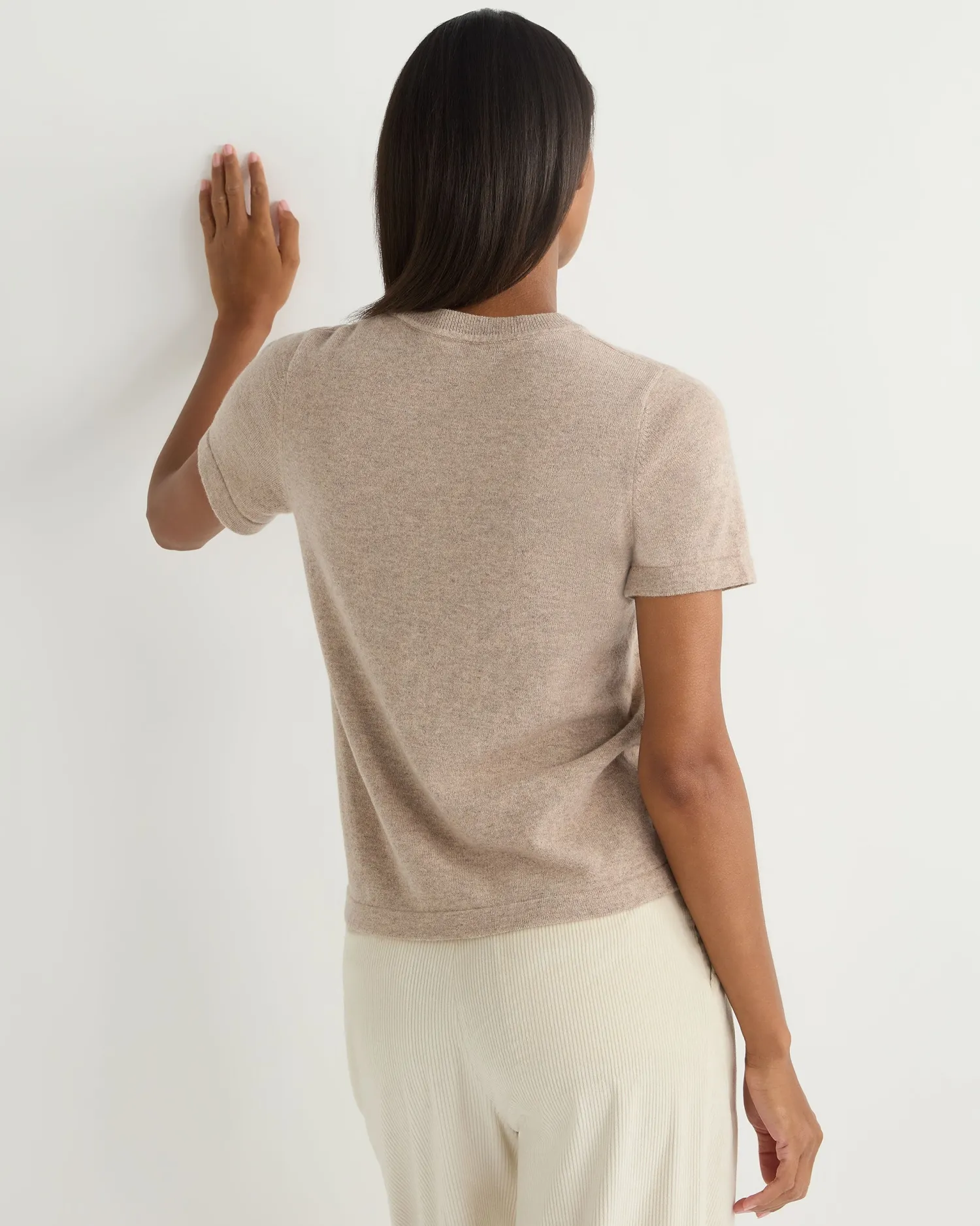 Women N.Peal Natural | Brown*Women's Lottie Cashmere T-Shirt