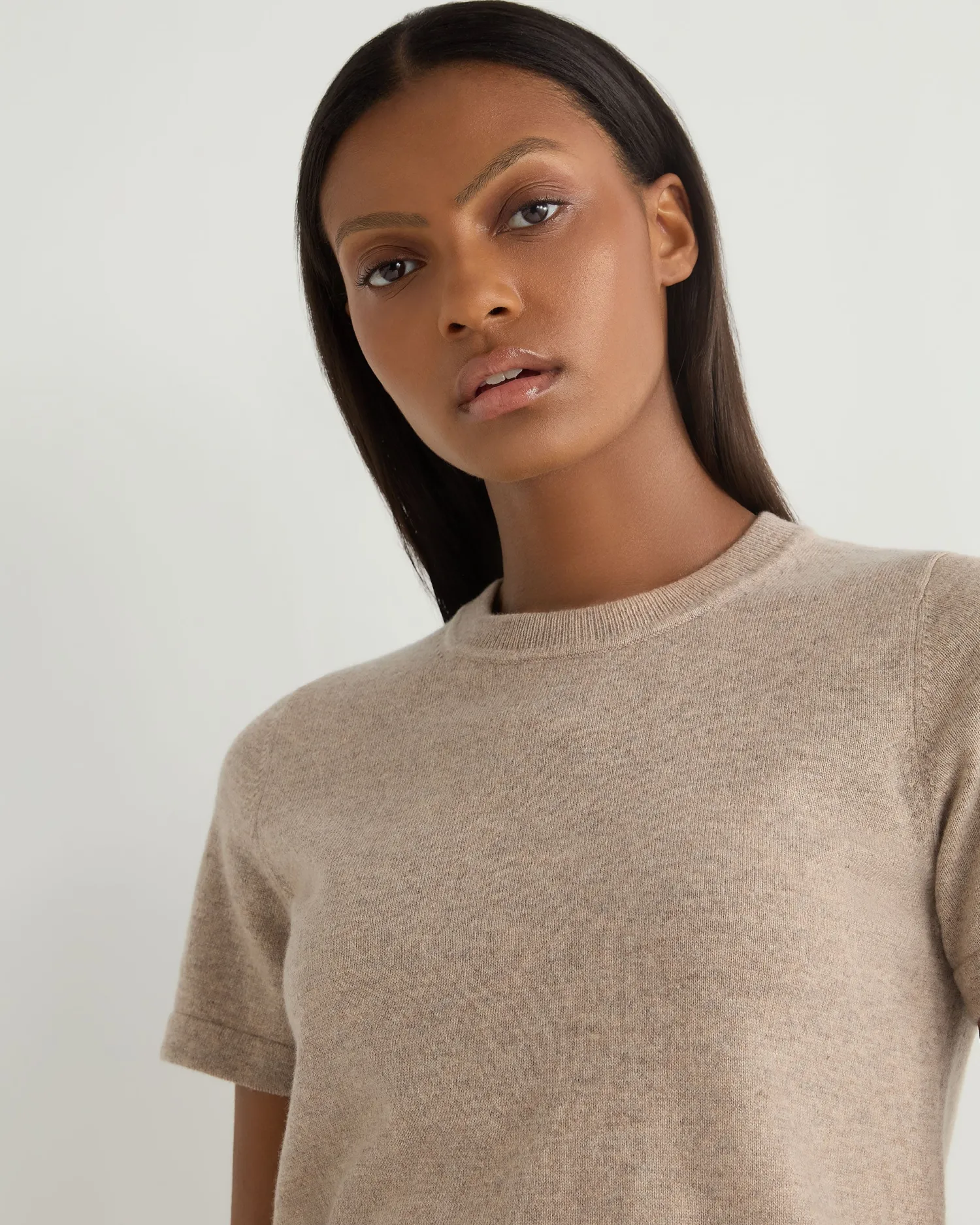 Women N.Peal Natural | Brown*Women's Lottie Cashmere T-Shirt