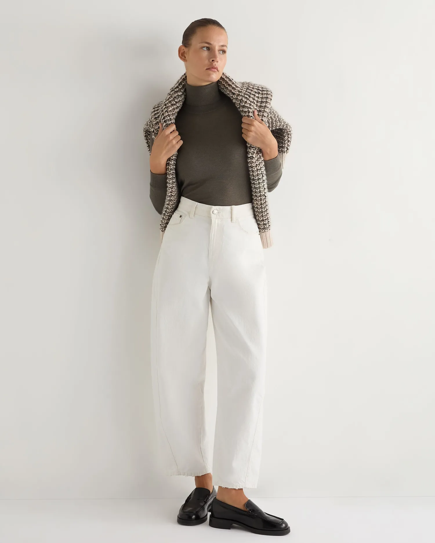 Women N.Peal Natural | Brown*Women's Margot Superfine Cashmere Turtle Neck Sweater