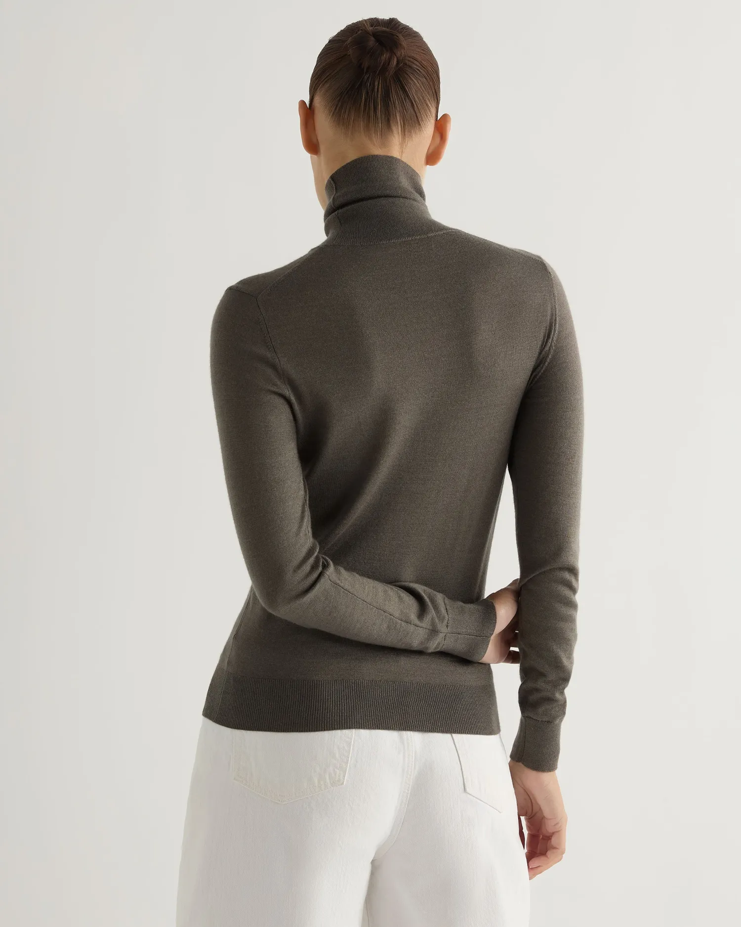 Women N.Peal Natural | Brown*Women's Margot Superfine Cashmere Turtle Neck Sweater