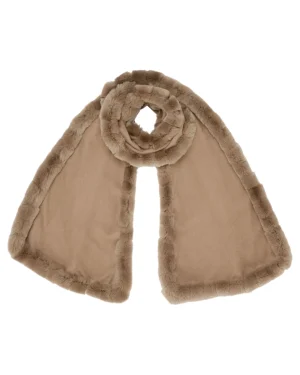 Women N.Peal Fur Trim Accessories | Cashmere Scarves*Women's Meribel Woven Fur Trim Scarf