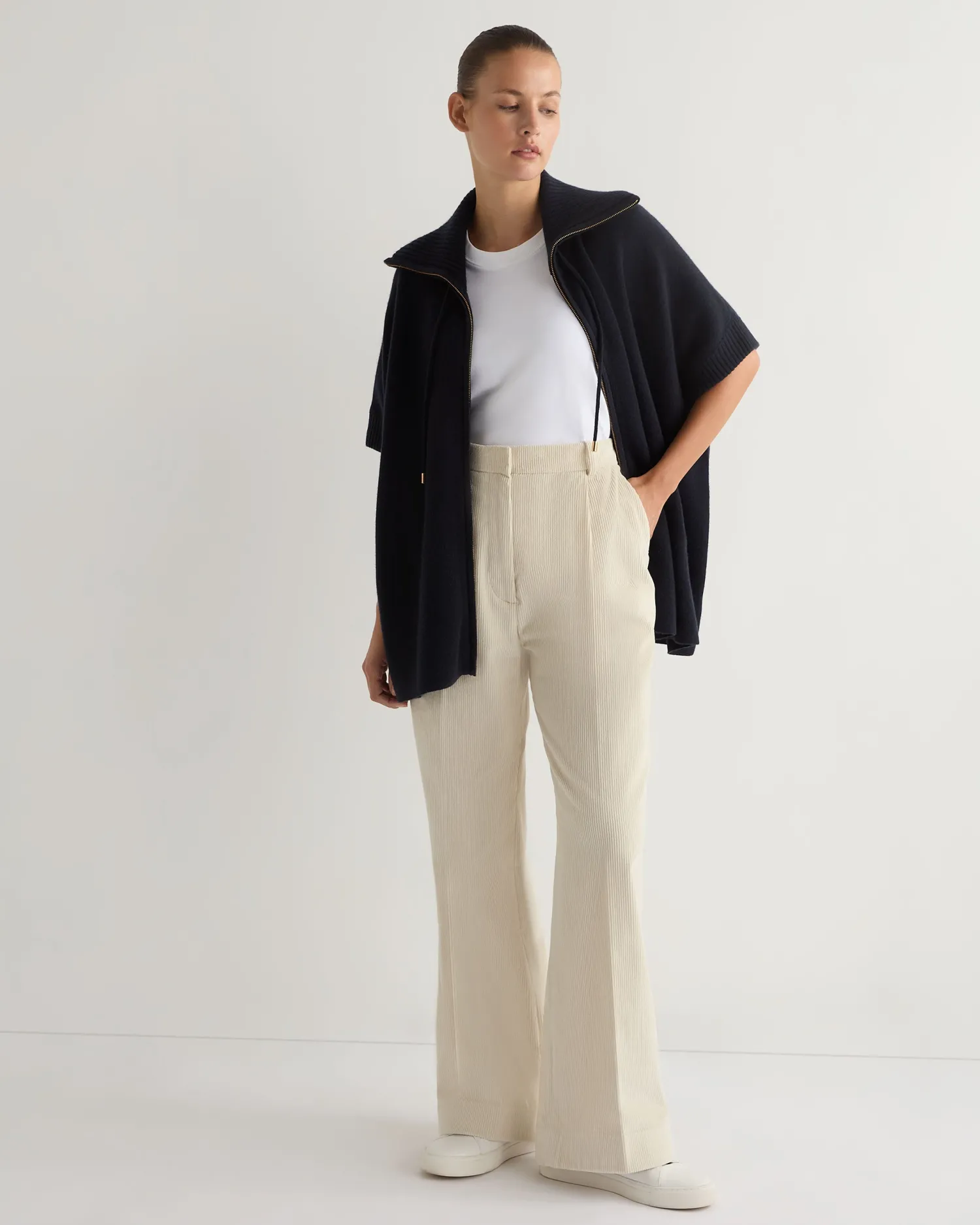 Women N.Peal Navy | Blue*Women's Milano Knitted Cashmere Cape