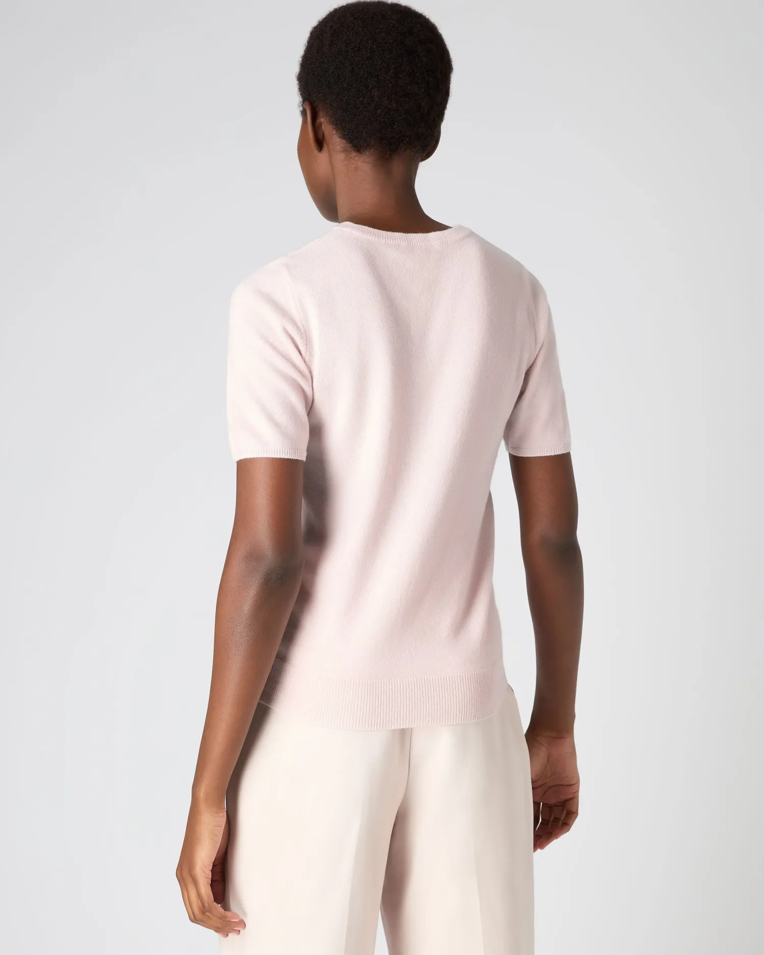 Women N.Peal Pink | Classic Cashmere*Women's Milly Classic Cashmere T-Shirt