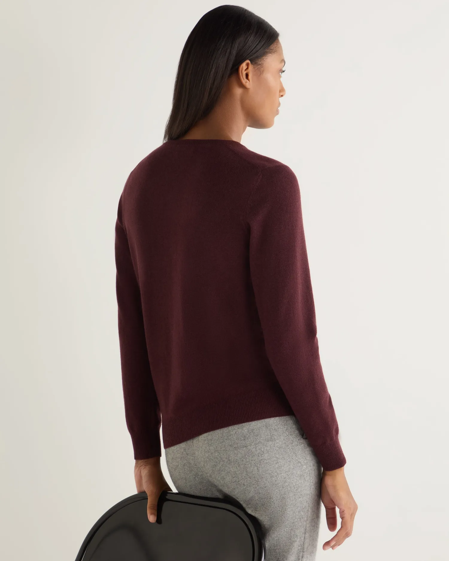 Women N.Peal Red | Classic Cashmere*Women's Olivia Round Neck Cashmere Cardigan
