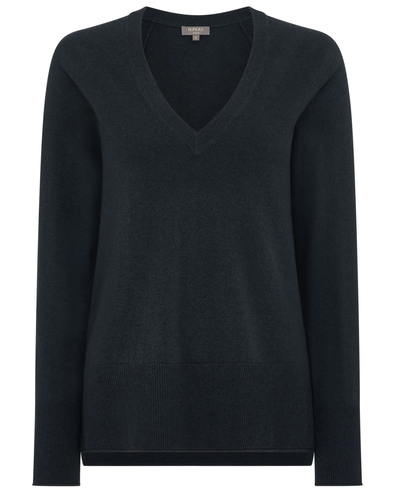 Women N.Peal Blue | Organic Cashmere*Women's Relaxed V Neck Cashmere Sweater