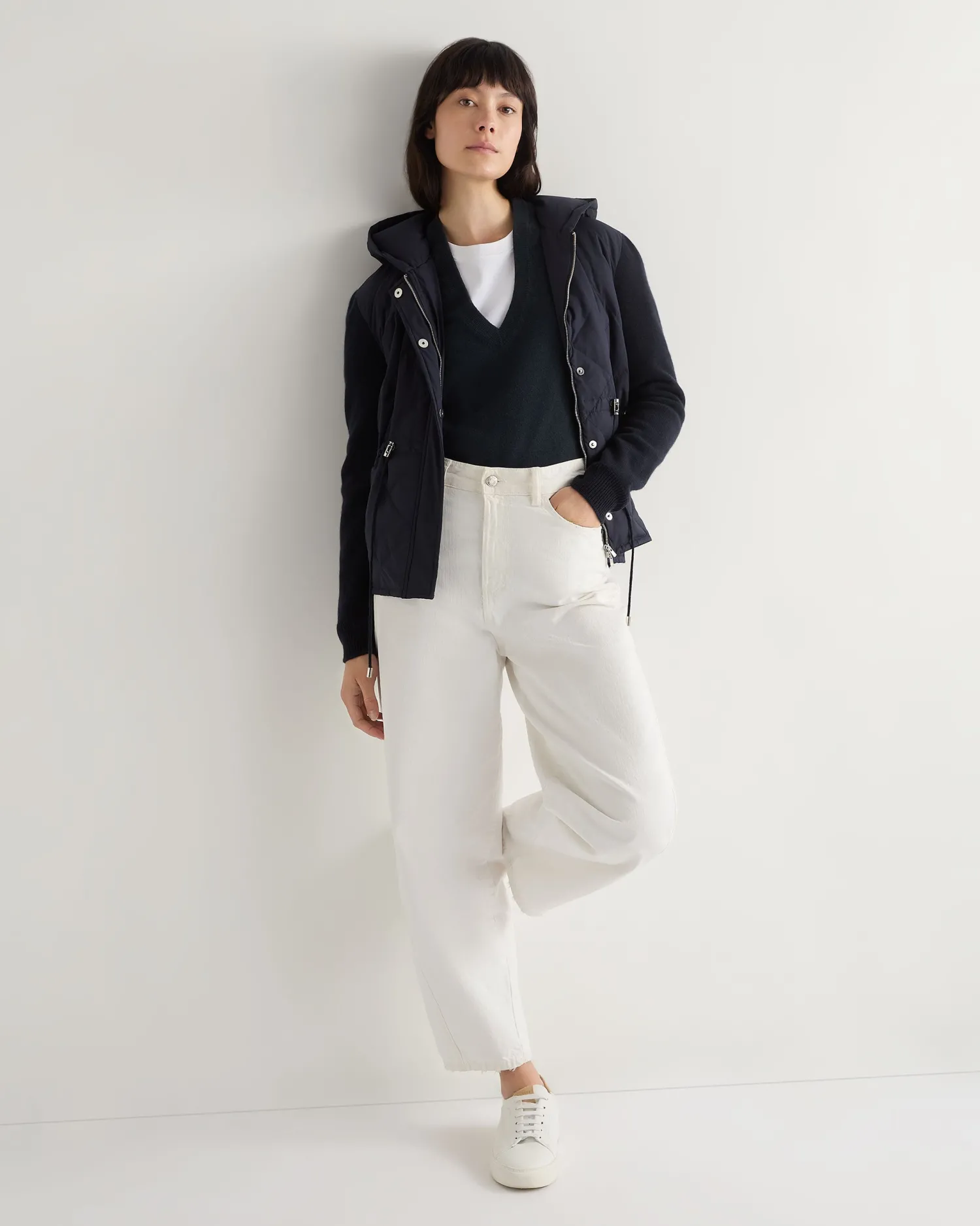 Women N.Peal Blue | Organic Cashmere*Women's Relaxed V Neck Cashmere Sweater