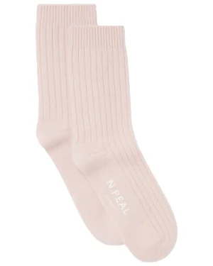 Women N.Peal Slippers & Socks | Gloves*Women's Rib Cashmere House Socks