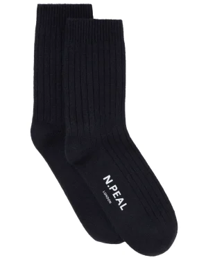 Women N.Peal Slippers & Socks | Gloves*Women's Rib Cashmere House Socks