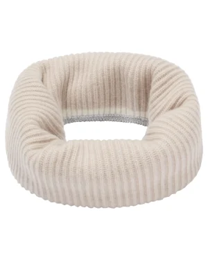 Women N.Peal Cashmere Scarves*Women's Sparkle Trim Ribbed Cashmere Snood With Lurex