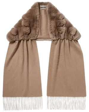 Women N.Peal Fur Trim Accessories | Cashmere Scarves*Women's St Moritz Fur Neck Scarf