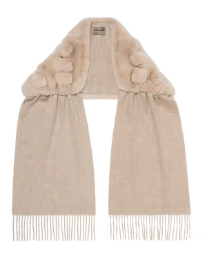 Women N.Peal Fur Trim Accessories | Cashmere Scarves*Women's St Moritz Fur Neck Scarf
