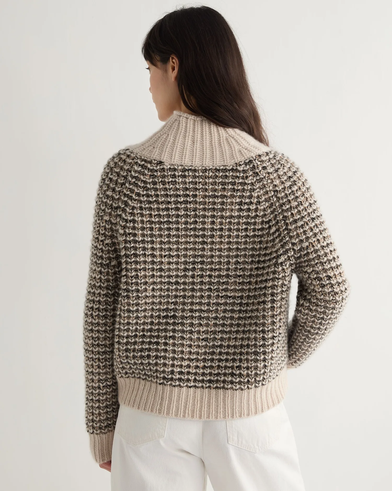 Women N.Peal Natural | Brown*Women's Super Chunky Rib Cashmere Sweater